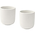 Male 200 ml ceramic cups - set of 2, white