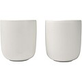 Male 200 ml ceramic cups - set of 2, white