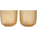 Male 200 ml glass cups - set of 2, oatmeal