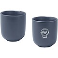 Male 90 ml ceramic espresso cups - set of 2, hale blue