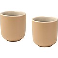 Male 90 ml ceramic espresso cups - set of 2, oatmeal
