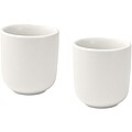 Male 90 ml ceramic espresso cups - set of 2, white