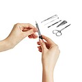 Manicure set, brown