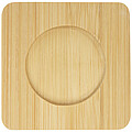 Manti 2-piece 100 ml double-wall glass cup with bamboo coaster