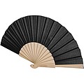 Manuela hand fan, solid black
