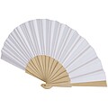 Manuela hand fan, white