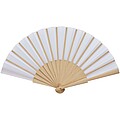 Manuela hand fan, white
