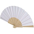 Manuela hand fan, white