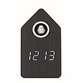 MDF cuckoo alarm clock, black