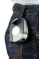 Measuring tape with carabiner, grey