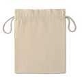 Medium gift cotton draw cord bag. Size approx. 25 x 32cm. 105 gr/m2.