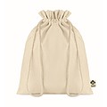 Medium gift draw cord bag in organic cotton