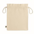 Medium gift draw cord bag in organic cotton