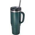 Melbourne 1200 ml RCS certified insulated tumbler with straw, green flash