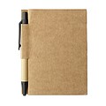 Memo note w/ mini recycled pen, black
