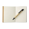 Memo note w/ mini recycled pen, black
