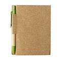 Memo note w/ mini recycled pen, lime