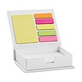Memopad and sticky notes, white