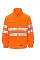 Men’s fleece jacket with 3M reflective stripes, fluo orange L