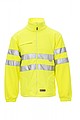 Men’s fleece jacket with 3M reflective stripes, fluo yellow L