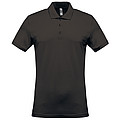 Men s KARIBAN SHORT-SLEEVED PIQUÉ POLO SHIRT, dark grey, L