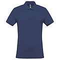 Men s KARIBAN SHORT-SLEEVED PIQUÉ POLO SHIRT, deep blue, L
