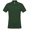 Men s KARIBAN SHORT-SLEEVED PIQUÉ POLO SHIRT, forest green, S