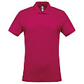 Men s KARIBAN SHORT-SLEEVED PIQUÉ POLO SHIRT, fuchsia, S