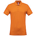 Men s KARIBAN SHORT-SLEEVED PIQUÉ POLO SHIRT, orange, S