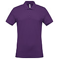 Men s KARIBAN SHORT-SLEEVED PIQUÉ POLO SHIRT, purple, S