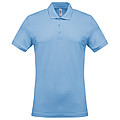 Men s KARIBAN SHORT-SLEEVED PIQUÉ POLO SHIRT, sky blue, L