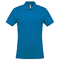 Men s KARIBAN SHORT-SLEEVED PIQUÉ POLO SHIRT, turquoise, S