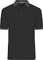 Mens Contrast Piqué Polo black/anthracite melange M