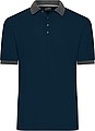 Mens Contrast Piqué Polo navy/anthracite melange M