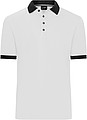 Mens Contrast Piqué Polo white/anthracite melange M