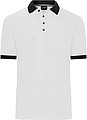 Mens Contrast Piqué Polo white/anthracite melange S