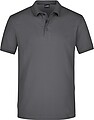 Mens elastic pique polo James Nicholson, anthracite, M