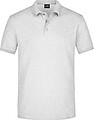 Mens elastic pique polo James Nicholson, grey melange, S