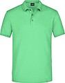 Mens elastic pique polo James Nicholson, lime green, S
