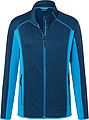Mens fleece jacket JAMES & NICHOLSON, navy/bright blue, L