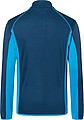 Mens fleece jacket JAMES & NICHOLSON, navy/bright blue, L