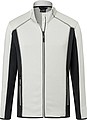 Mens fleece jacket JAMES & NICHOLSON, off white/carbon, L