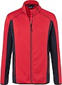 Mens fleece jacket JAMES & NICHOLSON, red/carbon, L