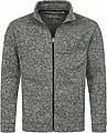 Mens fleece jacket STEDMAN KNIT JACKET dark grey melange L