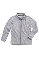 Mens fleece jacket STEDMAN KNIT JACKET light grey melange L