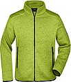 Mens knitted fleece jacket James Nicholson, lime green/blue, XXL
