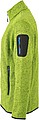 Mens knitted fleece jacket James Nicholson, lime green/blue, XXL
