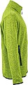 Mens knitted fleece jacket James Nicholson, lime green/blue, XXL