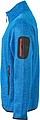 Mens knitted fleece jacket James Nicholson, royal blue/red, XXL