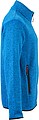 Mens knitted fleece jacket James Nicholson, royal blue/red, XXL